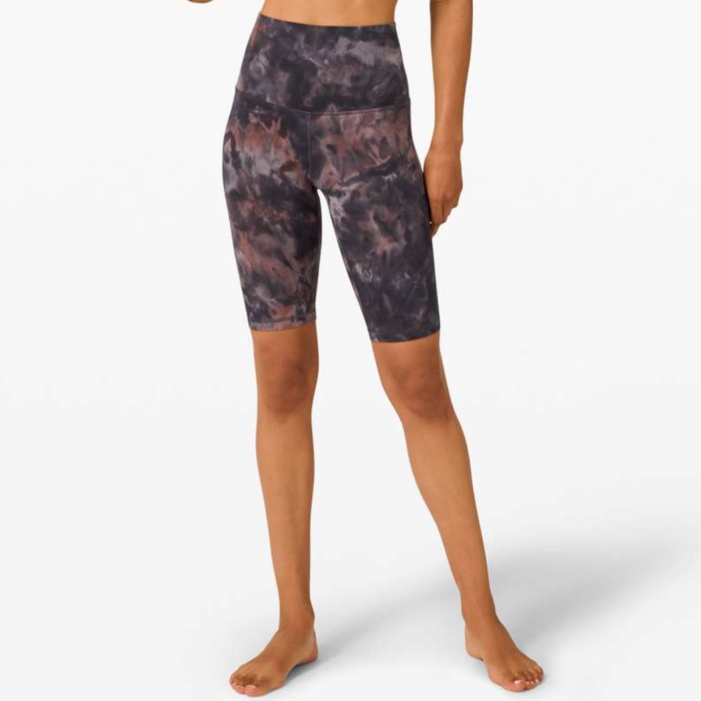 Lululemon Align Super High Rise Short *10" Diamond Dye Graphite Grey Pink Pastel